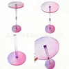 Modelo BSF306 [Personalizado]: Cor gradiente transparente, mesa de centro de acrílico removível, mini mesa redonda