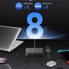 Fornecimento Exclusivo Transfronteiriço de Carregador Rápido Multi-Porta de Nitreto de Gálio de 200W Estação de Carregamento de Mesa Universal Pd para Laptops e Celulares