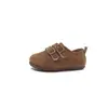 Zapatos Birkenstock para Niños Primavera y Otoño Retro Zapatos Pequeños de Cuero para Bebé Niñas Suela Suave Antideslizantes Zapatos Tipo Frijol Niños Versátiles Casuales
