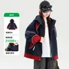 Chaqueta cortavientos de bloques de color para niñas, nuevo estilo primavera/otoño, cortavientos con capucha para exteriores para niños, top tipo workwear holgado para niños mayores, moderno