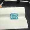 Zircón de Paraíba corte brillante corte hielo rectangular biselado piedra suelta, corte de grieta de hielo, súper brillante, en stock, venta al por mayor directa del fabricante