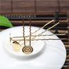 DIY joias acessórios 12mm * 60mm cor de cobre puro ouro e prata duplo U hairpin cocar antigo acessórios hairpin antigo