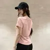 Ropa Deportiva de Malla para Mujer Ropa de Entrenamiento de Pilates Manga Corta Delgada Holgada Secado Rápido Tops Deportivos de Running Yoga Camisetas