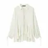 Z Estilo Europeu e Americano Transfronteiriço 2026 Nova Moda Elegante Amazon Roupas Femininas Atacado Camisa Bordada com Renda 5919203