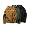 2025 Primavera Novo Estilo Japonês Retro Cor Sólida Multi-bolso Design Solto All-match Jaqueta de Trabalho para Homens