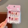 Uñas Vestibles Hechas a Mano Tridimensionales para Niños Sanli Pegatinas Lindas para Uñas Juguetes de Pegatinas para Uñas de Dibujos Animados para Niñas