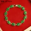 Pulsera de Jade Malayo al por Mayor, Pulsera con Incrustaciones de Jade Malayo Verde Esmeralda, Pulsera de Jade de Moda para Mujer