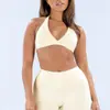 DF Nuevo Sujetador Deportivo Cruzado Delantero con Giro y Cuello Halter para Mujer, con Almohadillas Extraíbles, Adecuado para Correr y Yoga