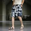 Shorts Casuais Florais de Algodão e Linho para Homens, Verão, Corte Solto, Tamanho Grande, Shorts de Praia, Suprimento para Vendedores de Rua, Lote Misto em Estoque, Fornecimento de Fábrica