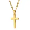 Collar con Colgante de Cruz Simple Promocional Joyería con Cadena Comercio Electrónico Transfronterizo Aliexpress Superficie Simple Brillante