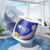 Papel Higiênico Série Suave Coração de Papel Enrolado Sincero Bt910 Papel Higiênico Espesso de Quatro Camadas Rolo Azul 1400g