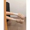 Nuevos Zapatos Casuales de Velcro para la Primavera y el Otoño 2026, Estilo Nuevo de Nicho, con Lazo para Aumentar la Altura, Dulces y Lindos para Niñas, para Ir al Trabajo