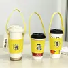 Funda de Lona para Taza de Té con Leche Logo Imprimible Alta Calidad Bolso Pequeño de Algodón Exquisito Regalo de Mano Bolsa de Lona Venta al por Mayor