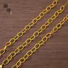 Pulsera de cadena gruesa ovalada de oro mate vietnamita para mujer, cadena de eslabones grandes vintage, cadena de extensión ajustable, venta al por mayor para transmisión en vivo