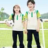 Uniforme de escuela primaria de verano de manga corta para niños y niñas, traje de uniforme de jardín de infantes, uniforme de clase para maestros, traje deportivo