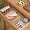 Organizador de escritorio de oficina con cajones, caja de almacenamiento compartimentada para papelería, libros y otros artículos, caja de almacenamiento de plástico transparente