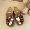 Lindas Pantuflas de Exterior para Mujer Estilo Birkenstock de Dibujos Animados 2026 Primavera/Verano Nuevas Pantuflas sin Cierre con Suelas Gruesas y Puntera Cerrada