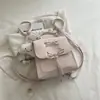 Mochila Fashionável Estilo College Simples Primavera Verão Nova Bolsa Multiuso Tendência Bolsa de Mão Estilosa Bolsa Transversal Bolsa Feminina