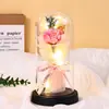 Flor Eterna Transfronteriza Rosa Girasol Cúpula de Cristal Regalo del Día de San Valentín Adorno Creativo Luz Nocturna Recuerdo