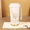Novo Modelo em Estoque, Entrega Imediata, Caneca de Café de Aço Inoxidável 316 com Parede Dupla, Caneca Térmica, Copo com Canudo para Uso Externo, Atacado