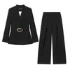 Ropa Femenina Transfronteriza Europea y Americana Primavera 2026 Blazer con Cinturón de Hebilla 2628597 Pantalones Plisados Venta al por Mayor de Alta Gama