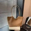 Bolsa Tote Casual de Textura Tejida de Color Sólido Retro para Mujer 2026 Otoño Nueva Llegada Gran Capacidad Bolso de Hombro Simple Bolso de Axila