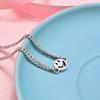 Venta al por mayor, collar con cara sonriente de plata esterlina S925, estilo coreano, temperamento de moda, cadena de hueso de serpiente de tendencia simple