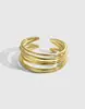 Anillo de Plata de Ley S925 Versión Coreana para Mujer, Diseño de Nicho con un Estilo Minimalista Fresco, Anillo Abierto Ajustable