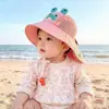Sombrero de Sol de Verano para Niños con Visera, Sombrero de Pescador para Niños y Niñas, Protección UV, Sombrero Transpirable con Visera