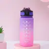 600ml Tapa Pop-Up, Vaso con Popote, Vaso Espacial, Botella de Agua Deportiva, Logo a Color Pintado a Mano