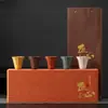 Conjunto Original de Copos de Argila Roxa Mineral, Copo de Degustação de Chá de Segmento de Argila Roxa, Xícara de Chá Kung Fu Doméstica de Ponta, Pode Ser Usado como Lembrança para o Proprietário