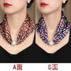 Nuevo Pañuelo de Seda Triangular con Hebilla Magnética de Perla Moda Combinable Impreso de Doble Cara Pañuelo para Cuello Protección Solar Decorativo Pañuelo para Protección de Cuello