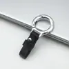 Colgante Llavero de Coche Cuero Genuino para Hombre y Mujer Gama Alta Distintivo Colgante de Cintura Llavero Antirrobo Anillo Colgante Llavero