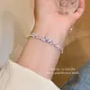 Pulseira de Flor de Glicínia de Alto Padrão para Mulheres, Doce e Única, Design de Nicho com Alto Apelo Estético, Acessório Versátil e Exquisito