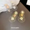 Pendientes de Borla Redondos Huecos Irregulares de Aguja de Plata Pendientes de Botón Dulces y Suaves Europeos y Americanos Accesorios para Orejas de Moda Lujo Ligero Sensación de Alta Gama