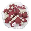 Parche de Dibujos Animados Accesorios para Joyería DIY Funda para Teléfono Móvil Pegamento de Crema Pasador Accesorios para el Cabello Media Cara Banda de Goma Rojo Vino Material para Bolsas de Zapatos