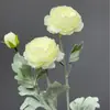 Decoración de Boda Transfronteriza Flor de Loto Artificial Afelpada de 3 Cabezas Material Decoración de Flores para Techo de Boda Flores Artificiales para Fondo de Escenario
