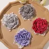 Moda Ins Estilo Coreano Tela de Encaje Cuadros Rosa Pasador DIY Goma para el Cabello Accesorio para el Cabello Broche Ropa Accesorios Florales