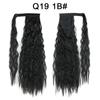Peluca europea y americana de cabello largo y rizado, con rizos pequeños, peluca esponjosa de cola de caballo, permanente de maíz, cola de caballo con velcro, extensión de cabello de fibra química