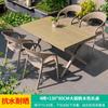 Mesa y silla de exterior para ocio, mesa y silla de terraza, mesa y silla de exterior para patio, jardín, mesa y silla de exterior, mesa de té y cafetería, conjunto de tres piezas