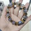 Pulsera de Ágata Dragón Pulsera de cuentas de tres ojos Xizang hombres y mujeres pulsera de ágata jade suministro mayorista en vivo