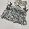 Transfronteiriço 35 Cores 17cm Borda de Pico de Montanha Renda com Lantejoulas e Franjas de Borla Acessórios para Fantasia de Performance Latina Sapatos Bolsas