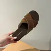 Sandalias planas de lino con diseño único, punta cuadrada y destalonadas para mujer, para uso exterior en verano, estilo de hada, adecuadas para vacaciones en la playa y ropa de playa.