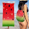 Toalha de Praia Pronta Bolsa Tudo-em-Um Toalha de Praia Dobrável Mochila de Armazenamento Portátil Toalha de Banho Estampada de Microfibra