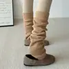 Estilo Harajuku Estilo Japonês Estilo Meias Enroladas Leggings de Caxemira Estilo Retro K-Style Ins Conjunto de Meias de Estudante 50cm Polainas Brancas
