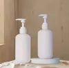 Suministro Exclusivo Transfronterizo de Botellas Redondas de Fondo Plano y Hombro Redondo de HDPE de 250 ml para Loción, Botellas de Plástico Tipo Prensa para Cuidado Personal, Transfronterizo