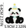 Parche Bordado de Panda Lindo, Parche de Panda para Decoración DIY de Ropa y Bolsos, Parche de Panda Pequeño con Sombrero