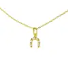 Collar de Plata de Ley 925 Chapado en Oro de 18K Corea del Sur Exquisito Colgante Pequeño en Forma de U Brillo Herradura Cadena para el Cuello Cadena de Clavícula para Mujeres