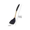 Juego de Utensilios de Cocina con Mango de Silicona Colador Espátula para Freír Cuchara para Sopa Espátula para Freír Utensilios de Cocina para el Hogar Espátula Cuchara para Cocinar Juego de 6 Piezas