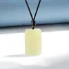 Mongolia Exterior Material Marca de Paz y Seguridad Alta Imitación Jade Hetian Material Boca Amarilla Marca Pan Qemal Jade Blanco Verde Marca Paz E18